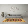 thumbnail image 3 of Ahgly Company Indoor Round Abstract Brown Contemporary Area Rugs, 7' Round, 3 of 4