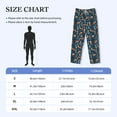 thumbnail image 4 of Picia Playful Foxes Forest Blues Mens Soft Woven Cotton Elastic Waistband Sleep Pajama Pant Lounge Sleep Pant With Pockets And Drawstring-XX-Large, 4 of 9