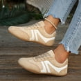 thumbnail image 6 of Domzle Women's Fashion Sneakers Low Profile Thin Sole Lightweight Comfortable Casual Walking Shoes Trending Retro Athletic Workout Beige -BU47, 6 of 8