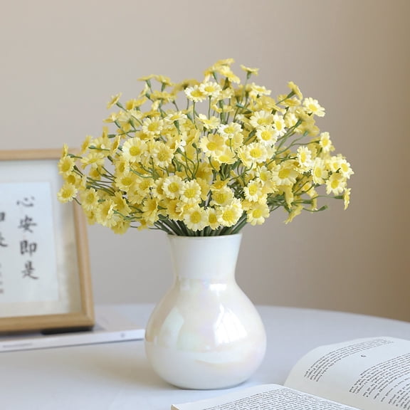 Flowers Garden 6-Petal Chamomile Daisies Set for Fresh Home Décor and Wedding Arrangements