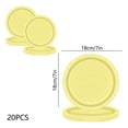 thumbnail image 2 of 20 Pcs Yellow Paper Plates, 7 Inch Pastel Disposable Dinnerware for 20 Guests, Solid Yellow Dessert Plates for Baby Shower Birthday Party Supplies, 2 of 6