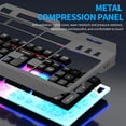 thumbnail image 2 of K45 Gaming Keyboard RGB LED Backlit 104 Keys Portable Wired Office Keyboard Mechanical Wired Gaming Keyboard Floating Key Cap Keyboards For Laptop PC Computer Games Player White, 2 of 5