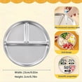 thumbnail image 3 of Stainless Steel Kids Dinnerware Set, Stainless Kids Plates, Unbreakable Plates, 3 of 5