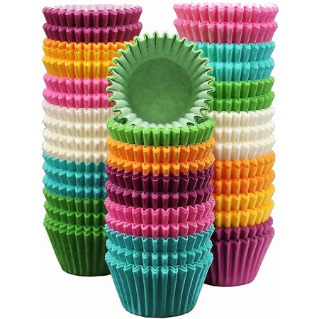 

Xiangyi 300-Pack Holiday Party Mini Paper Baking Cups - No Smell Safe Food Grade Inks and Paper Grease Proof Cupcake Liners Perfect Cups for Cake Balls Muffins Cupcakes and Candies