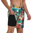 thumbnail image 3 of Daiia Colorful Hawaii Palms Mens Swim Trunks Swim Shorts Quick Dry Swim Shorts with Mesh Lining Pockets-X-Large, 3 of 9