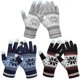 thumbnail image 2 of 3 Pairs Touch Screen Gloves Snow Flower, Warm Knit Winter Gloves Christmas Gifts Stocking Stuffers for Women Gifts, 2 of 5