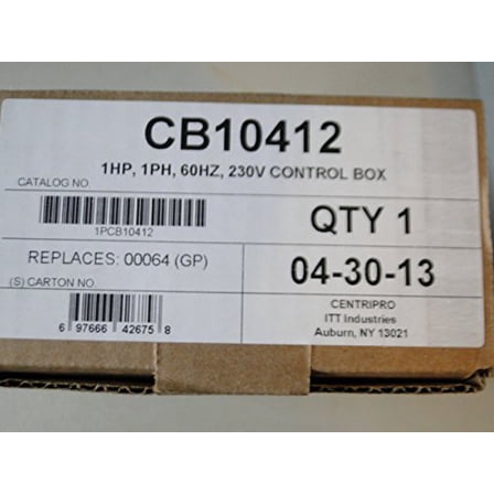 GOULDS CentriPro 1 HP 230V CONTROL BOX SUBMERSIBLE WATER WELL PUMP CB10412