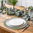 thumbnail image 6 of Round Placemats Ombre Grey Sage Green 15 inch Set of 6 Table Mats for Dining Table Gradient Color Heat Resistant Non-Slip Kitchen & Home Decorative Place Mat Set, 6 of 8