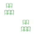 thumbnail image 3 of bedienty 5pcs Multi -function Wardrobe Space -saving Hanger Hook Coat Hook Plastic Closet Stack Hanger Rack Storage Wardrobe Organizer Green 2Set, 3 of 6