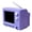 Purple, variant on IAJFHAFS New Mini Cartoon TV, Rechargeable Mini Retro TV Cartoon Player with 8GB Memory, Supports Headphones & USB Playback – Perfect for Dollhouse Scenes & Collectible Decor