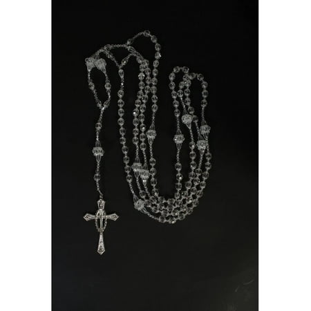 - Silver Tone Stylish Crystals Cross Necklace Wedding Lasso