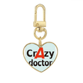thumbnail image 1 of Brief Best Cool Doctor Physician Gold Heart Keychain Metal Keyring Holder, 1 of 3