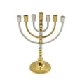 thumbnail image 4 of Candelabro Menorah de 7 brazos, Base redonda antigua, candelabro de estilo elegante, soporte para velas para mesa de comedor , fiesta de Navidad mayimx menorá, 4 of 9