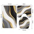 thumbnail image 3 of Black White Gold Wave Marble Bathroom Rugs Sets 3 Piece,Toilet Cover Set,Absorbent Non Slip Bathroom Mats Sets with U-Shaped Contour Rug Toilet Rug Set, 3 of 5