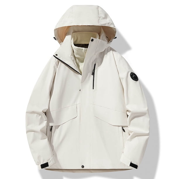 Puntoco Chaqueta De Mujer De Color Sólido Para Otoño E Invierno, Tres En Uno, Para Exteriores, Intercambiable, Chaqueta, Abrigo