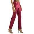 thumbnail image 3 of Women's Classic Solid Straight Leg Jeggings, Burgundy, S, 3 of 5