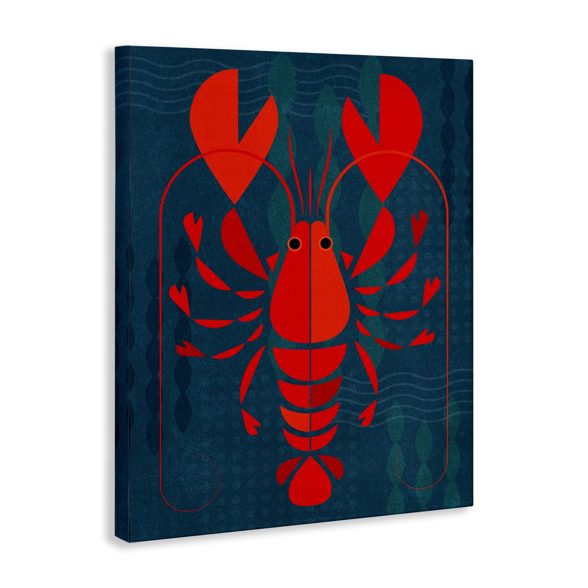 Stupell Industries Red Segmented Lobster Animals Painting Wrapped Canvas Art Print Wall Art, 16 x 20