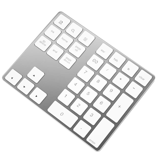 Teclado numérico Bluetooth de aleación de aluminio Teclado numérico inalámbrico recargable Teclado numérico externo delgado Inevent DZ7299-02B