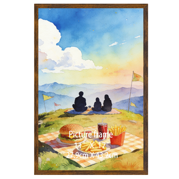 11x17 Picture Frame for Home Decor, Brown