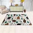 thumbnail image 3 of Bear Forest Pattern Memory Foam Area Rug 31"x20" Non Slip, Absorbent, Fade Proof for Living Room, Bedroom, Office, 3 of 7