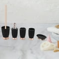 thumbnail image 4 of Juego de 5 accesorios de baño estilo nórdico, botella de gel de ducha para apartamento Negro, 4 of 9