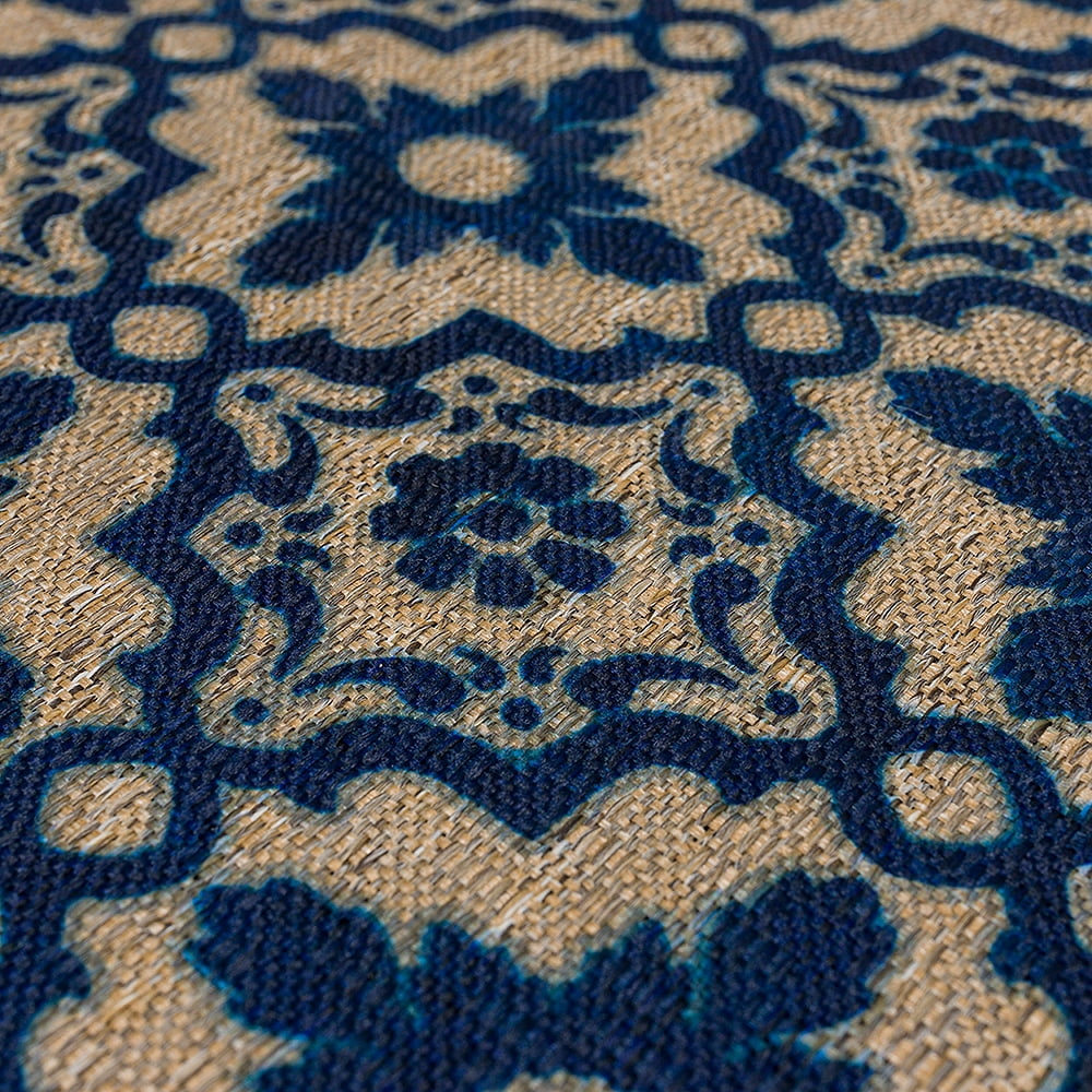 Mohawk Home Inspired Time Outdoor Polyester Door Mat, Navy, 1' 6" X 2' 6"
