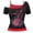 A-Hot Pink637, variant on Women's Summer T Shirts Y2K Clothes Casual Off The Shoulder Short Sleeve Top 2 In 1 Tshirt Hip Hop Versatile Tops