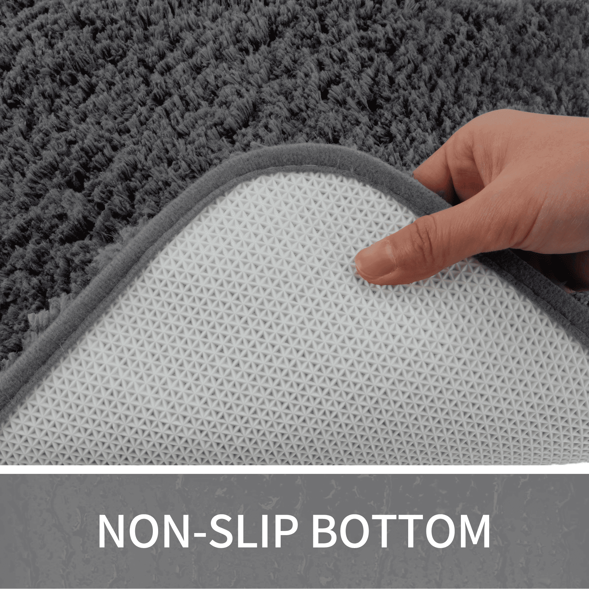 Homieway Dark Green Bathroom Rugs Mat, Soft Absorbent Microfiber Bath Rugs, Non Slip, Machine Washable Bath Mats for Bathroom Floor, Tub and Shower, Home Decor Accessories, 16" × 24"