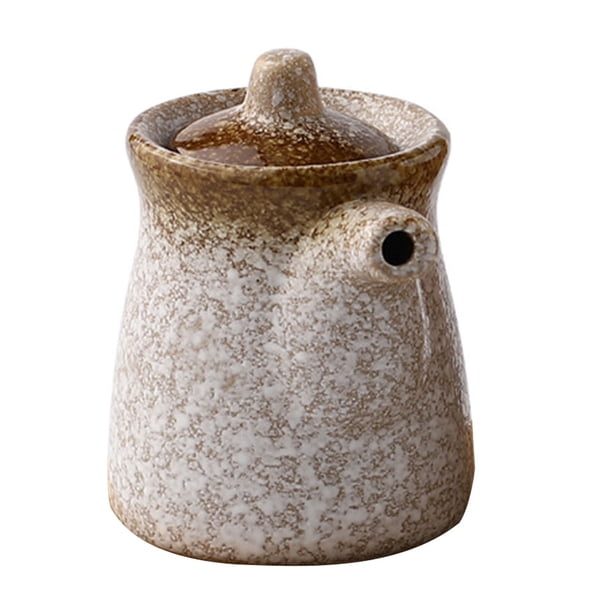 ColoMX Biberón de vinagre decorativo salsa cerámica de cerámica cocina vinagre dispensador de vinagre