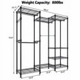 Wire Garment Rack Heavy Duty Clothes Rack，Closet Organizer Metal