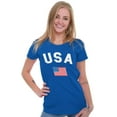 thumbnail image 4 of USA Patriot 4th of July Memorial Day Womens Slim Fit Graphic Tee Brisco Brands S, 4 of 6