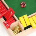 thumbnail image 4 of Wooden Dice Board Game Home Pub Holiday Party 4 Players Family Table Math Games for Adults Kids Green Bottom, 4 of 4
