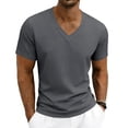 thumbnail image 3 of Men's T Shirts Short Sleeve Classic V Neck T-Shirt Casual Summer Basic Tee Shirt, 2XL, 3 of 8
