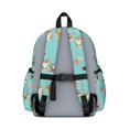 thumbnail image 3 of Shiba Inu and Coffee Blue Pattern Backpack for School, Cute School Bag with Adjustable Shoulder Straps and Padded Back, 13.4"x11"x4.7", 3 of 5