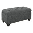 thumbnail image 2 of Designs4Comfort 7th Avenue Ottoman de Rangement en Tissu Gris Capitonné, 2 of 6