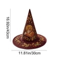 thumbnail image 3 of Fllostpr Halloween Fox Witch Hat, Quilted Embroidered Hat Dcor for Parties Renaissance Fairs Gothic Gatherings Themed Dress-Up, 16.9x11.8", 3 of 6