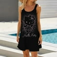 2024 Summer Women Causual Sleeveless Ruffles Mini Dress Boho Hello