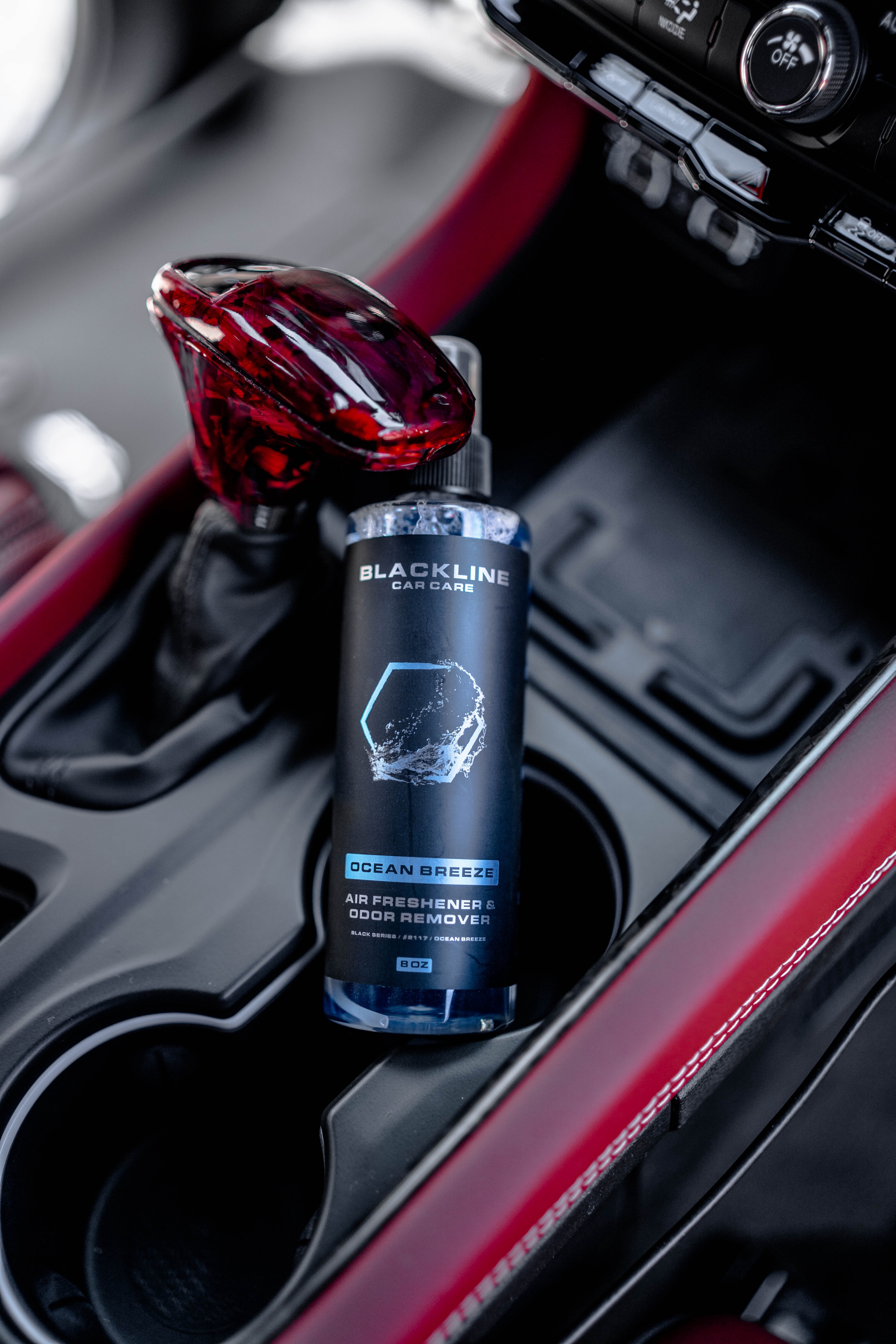 Blackline Car Care - Ocean Breeze Car Air Freshener, Long-Lasting, Oder Eliminator, for Cars, Trucks, SUV, or Home Use - 8 fl OZ - Scent Spray