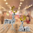 thumbnail image 4 of Baoblaze 2 Pieces Deer Figurines Desktop Ornament Resin Elk Statue Miniature Figurine for Black, 4 of 8