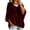 FZY1-Wine, variant on Meichang Velvet Hoodie for Women 3/4 Sleeve Oversized Hooded Sweatshirt Fall Winter Soft Drawstring Party Pullover Tops White S