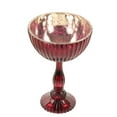 thumbnail image 2 of Koyal Wholesale  7" x 10.5" Burgundy Compote Bowl Centerpiece Glass Antique Pedestal Vase, Floral Centerpiece Stand, 2 of 3