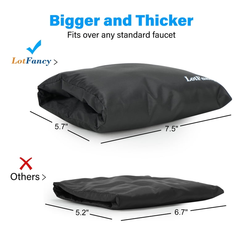LotFancy Outdoor Faucet Covers, Winter Freeze Protection, 2-Pack photo 3