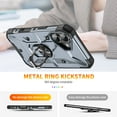 thumbnail image 6 of For iPhone 16 Plus Case Rugged, With Grip Ring Holder Rotating Kickstand Easy to Hand Compatile with Car Mount Anti-Scratch Heavy Duty Protective Phone Case for Apple iPhone 16 Plus, Gray, 6 of 8
