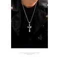 thumbnail image 3 of Vintage Silver Necklace Halloween, Christmas, Easter Cross God Anniversary Gift Men's & Women's Metal Jewelry Personalized Silver Jewelry, 3 of 10