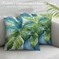 thumbnail image 3 of JRXY  Green Tropical Leaf Pillow Covers Monstera Palm Leaves Couch Pillow Cases Botanical Plant Summer Throw Pillows Home Decor for Living Room Bedroom Bed Cushion Outdoor White, 3 of 5