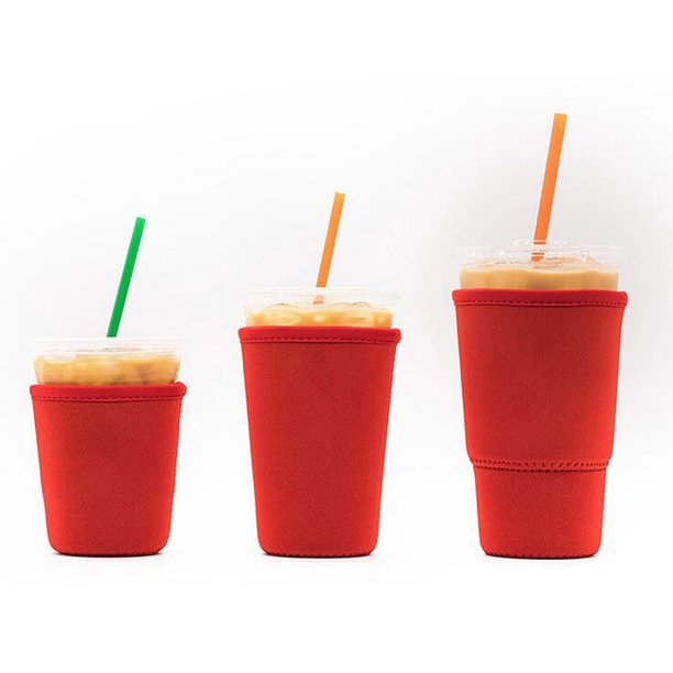 Xihbxyly Oferta del día Prime Today Juego de 3 vasos para bebidas con aislamiento térmico antiscaldaduras de neopreno.
