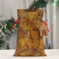 thumbnail image 4 of Fuzoiu Vintage Map Print Christmas Gift Bag,Burlap Gift Bag with Drawstring Closure & Hang Tag,Perfect for Holidays, Birthdays, and Special Occasions-Small, 4 of 7