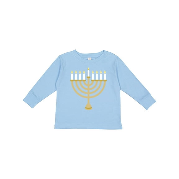 Inktastic Chanukah Hanukah Menorah Boys or Girls Long Sleeve Toddler T-Shirt
