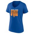 thumbnail image 2 of Men's Blue New York Knicks Pick & Roll Coverage V-Neck T-Shirt, 2 of 3