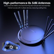 WiFi Router 3000Mbps, Wi-Fi 5 Router with Touchlink/MU-MIMO/Beamforming Wifi Repeater with WAN/LAN